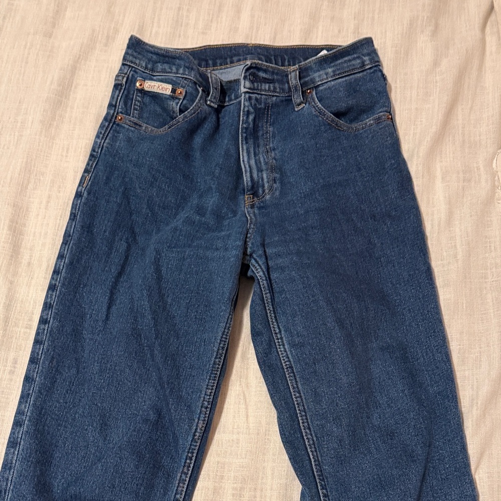 Calvin Klein Jeans Women's Straight Leg Blue Denim